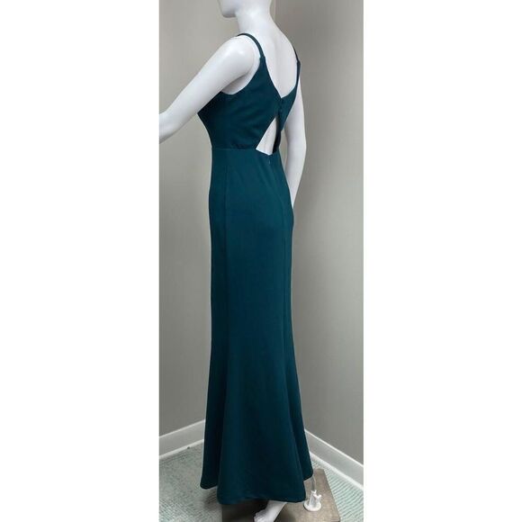 Lulu's Moments Of Bliss Backless Mermaid Maxi Dress Womens Small Green BO0546 - Picture 3 of 9
